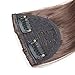 Fashion Clip in Bangs Dark Brown Fringe Hair Extensions Synthetic Hairpieces Clips on Hair Bang False Short Flat Bangs Two Side (Clip in Bang, 4#)