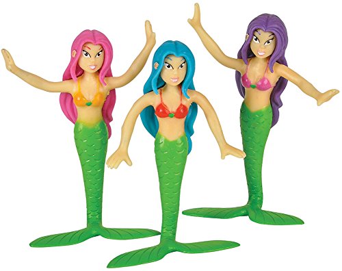 12 Bendable Classic Mermaids Toy Party Favor Gift Costume Accessory