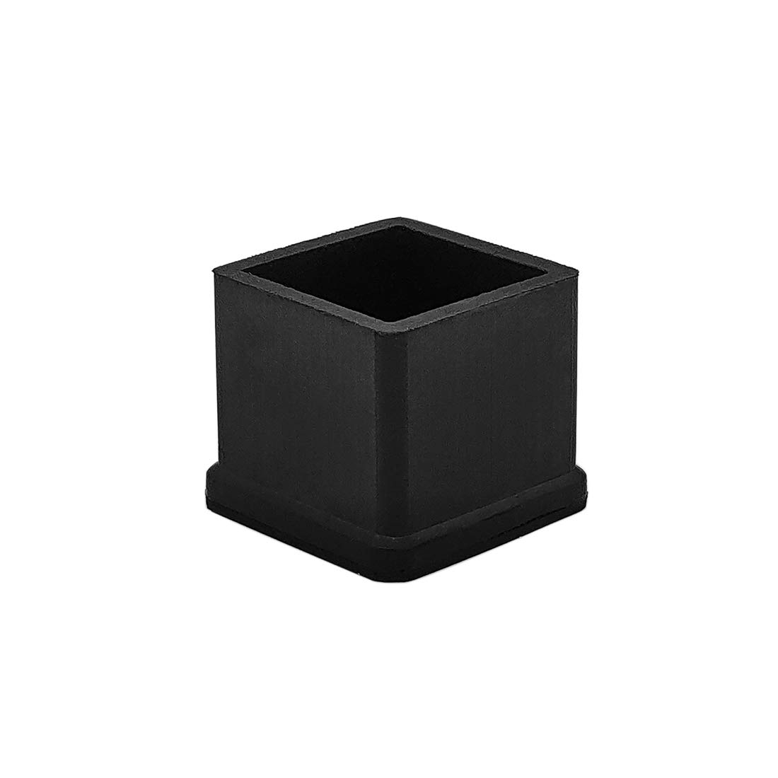 Flyshop Square Anti-Slip Rubber Leg Tips Chair Leg Caps Furniture Floor Protectors, 13/16 Inch x 13/16 Inch, 20 x 20mm, Black, 10Pcs