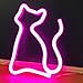 QiaoFei Neon Light,LED Cat Sign Shaped Decor Light,Wall Decor for Christmas,Birthday party,Kids Room, Living Room, Wedding Party Decor(Pink)