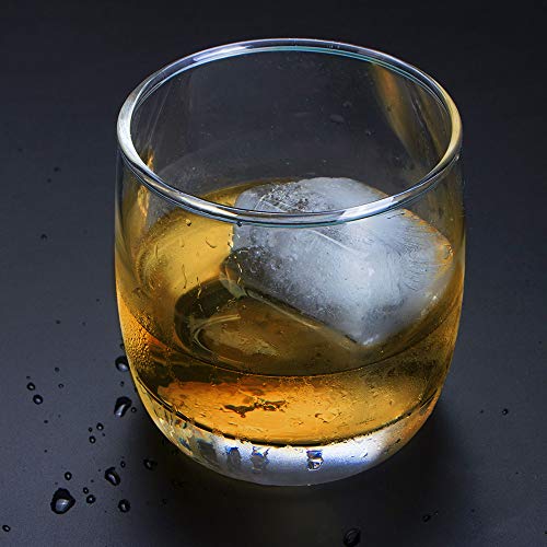 image for Webake Silicone Ice Cube Tray Molds 2 Pack, Large Square Cubes 2 inch 