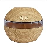 KOBWA Air Aroma Oil Diffuser LED Ultrasonic Essential Aromatherapy Mist Humidifier (Wood Grain)