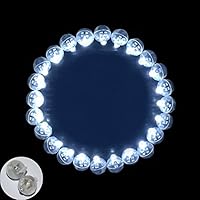 Neo LOONS® 50pcs/lot 50 X White Round Led Flash Ball Lamp Balloon Light Long Standby time for Paper Lantern Balloon Light Party Wedding Decoration