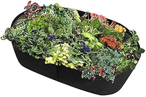 ALAPASTE Fabric Raised Planting Bed, Garden Grow Bags Herb Flower Vegetable Plants Bed Rectangle Planter,2ft x 4ft
