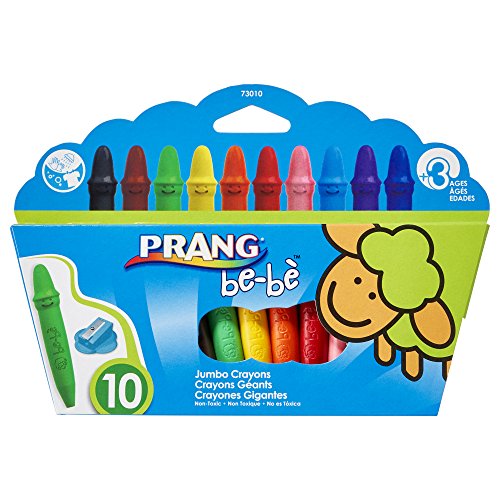 PRANG bebe Jumbo Crayons for Small Children, Washable, Includes