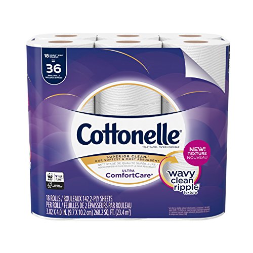 Cottonelle Ultra Comfortcare Toilet Paper, Soft Bath Tissue, 18 Double Rolls, 18 Count