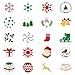 BAKHUK 20 Plastic Christmas Cookie Stencil Set, Cookie Cutter Embossing Mold, Suitable for Christmas Cookie Cake Decoration