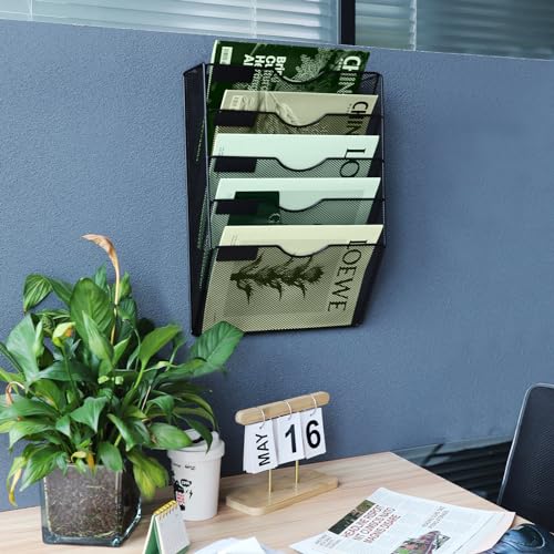 A4 mesh hanging wall file holder in tray wall file holder mail organizer magazine storage rack letter trays file organizer