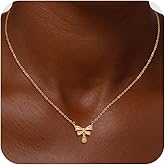 Poaiiu 14K Lariat Gold Necklace for Women, 14k Gold Plated Dainty Long Layered Y Necklaces CZ Pendant Choker Necklace Simple Trendy Jewelry Gift for Women