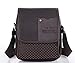 Men'sLeather Briefcase Business Messenger Shoulder Bag,Brown