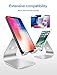 Bestand Aluminum iPhone 7 Plus Desk Stand Holder Compatible with All Smartphone with Cases - Silver