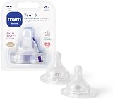MAM Teats Size 3 2 Pack Fast Flow Fits All MAM Bottles SkinSoft Silicone