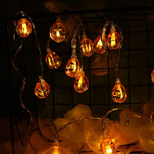Akabsh Halloween Pumpkin Lights Halloween Decoration Lights 20/40LED 2.5M/5M/10M String Decorative Lamp