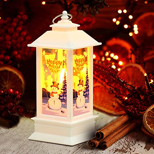 Christmas Decorative Lanterns With Flickering LED Light, Xmas Tree