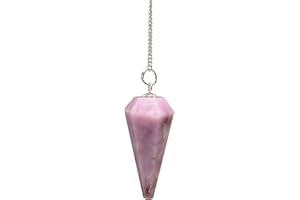 SAJTOX Natural Crystal Pendulum for Divination – Dowsing Pendulum with Chain & Crystal Ball for Reiki Healing, Chakra Balancing, and Spiritual Energy Work