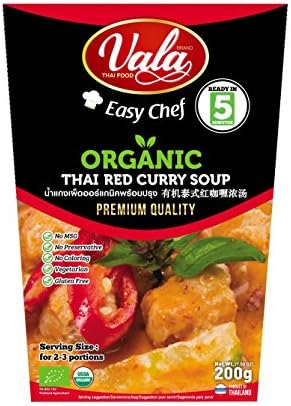 Vala Thai Food Organic Red Curry Soup 6.35 Ounce (Pack Of 3) Small