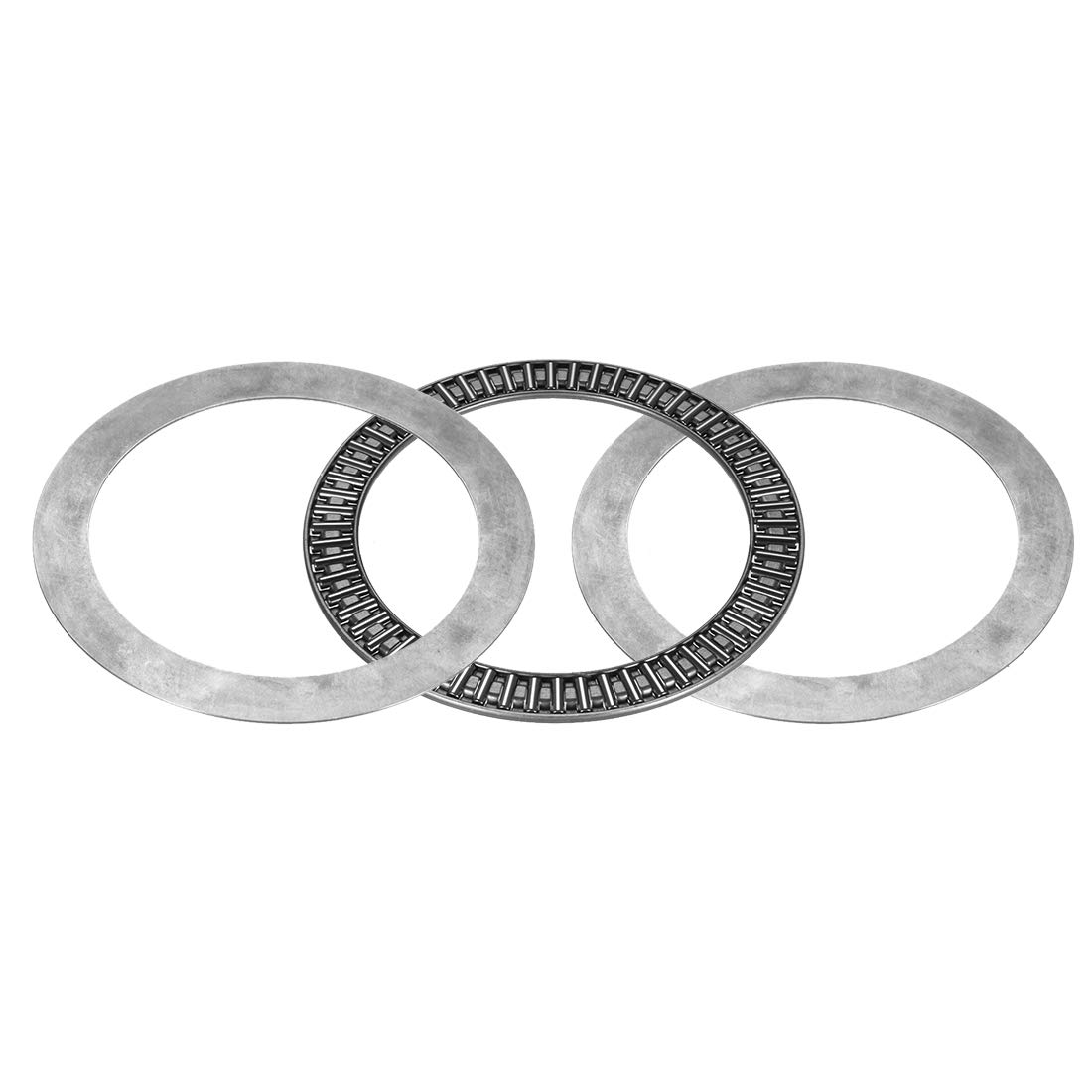 Photo 1 of uxcell AXK120155 Needle Roller Thrust Bearings with 2 Washers, 120mm Inner Diameter, 155mm OD 4mm Width Chrome Steel