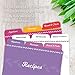 Jot & Mark Recipe Card Dividers - 24 Tabs per Set, Works with 4x6 Inch Cards, Helps Organize Recipe Box (Rainbow) - Tab Divider
