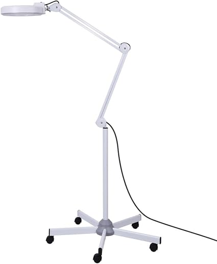 Amazon Com Magnifying Lamp Led Glass Adjustable Rolling Floor