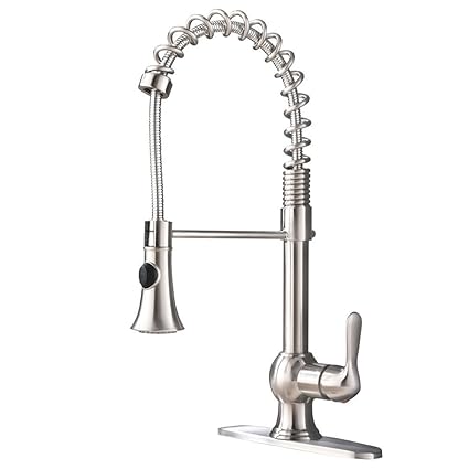 Ufaucet Modern Solid Brass High Arch Single Handle Brushed Nickel