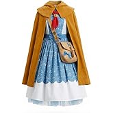 Boomtrader Women Girls Holly Wheeler Cosplay Dress Cloak Scarf Costume Halloween Carnival Outfits(Without Bag)