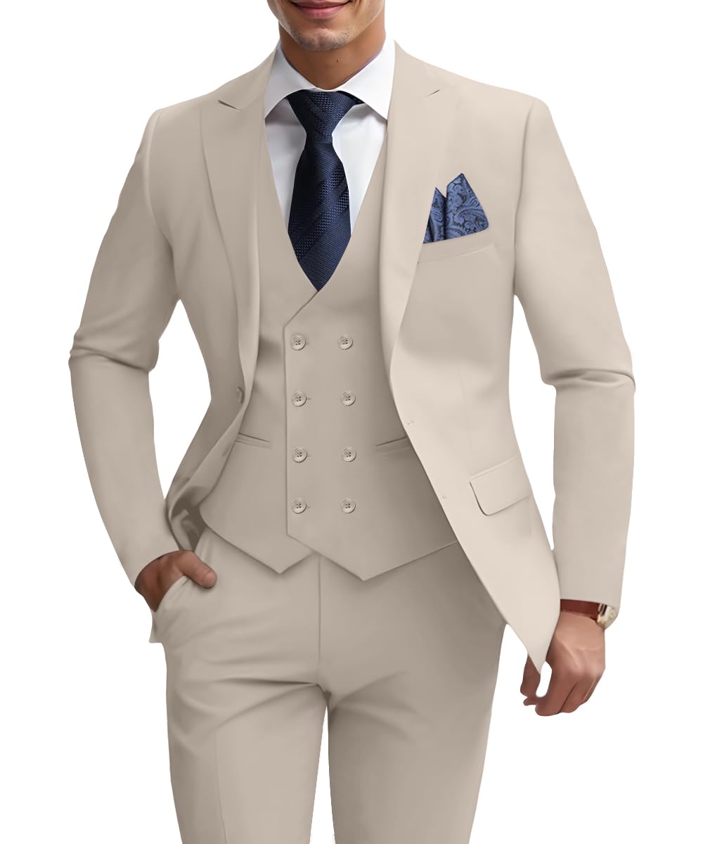 Mens Slim Fit Suits Wedding 3 Piece Suit Set