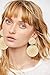 Weave Straw Double Disc Drop Earrings Boho Rattan Dangle Statement Earrings (rattan disk light)