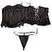 Alivila.Y Fashion Womens Vintage Sexy Overbust Bowknot Corset 8899-Black-XL