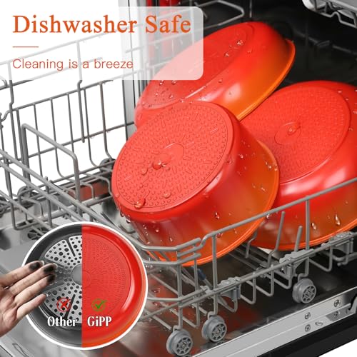 GiPP 5pcs Pots and Pans Set Non Stick, Nonstick Cookware Set Detachable Handle,Ceramic Coating Pots for Cooking Non Stick with Removable Handle, RV Cookware Set, Orange Gradient