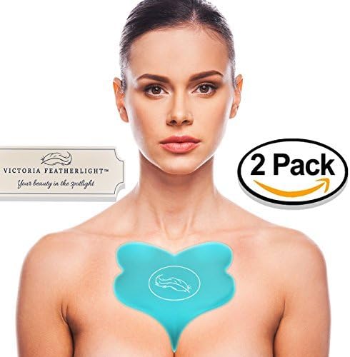 (2 Pads) Victoria Featherlight - Chest Pads For Decollete, Chest Wrinkles Prevention, Silicone Wrinkle Pad (New Packaging!) by Victoria Featherlight