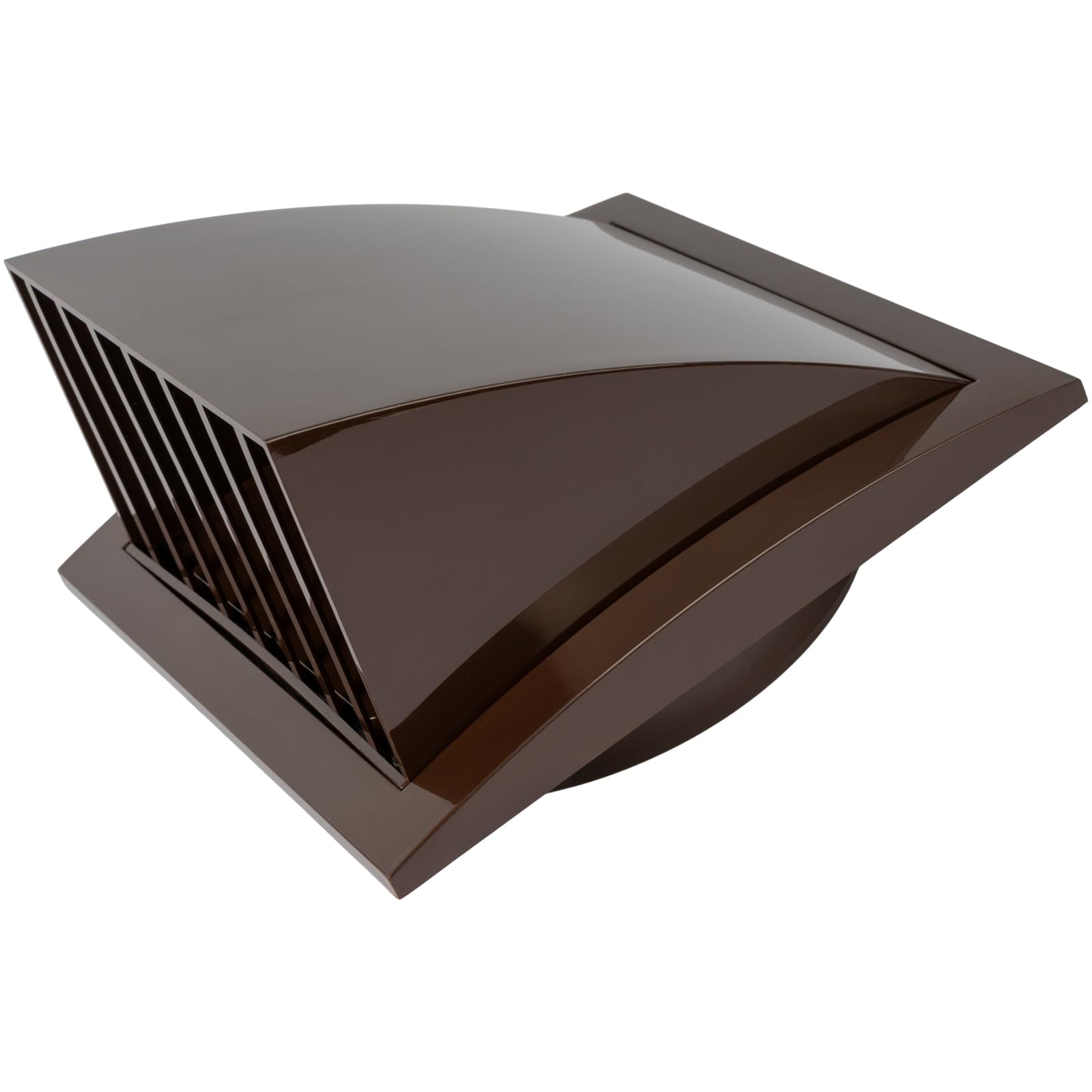 Vent Systems Brown 150 mm / 6" inch Exhaust Vent Cover - Louvered Dryer Cover - Vent Hood Cap - One-Directional Plastic Air Supply Grille - Non Return valve - Outlet Cowl Air Vent Grille