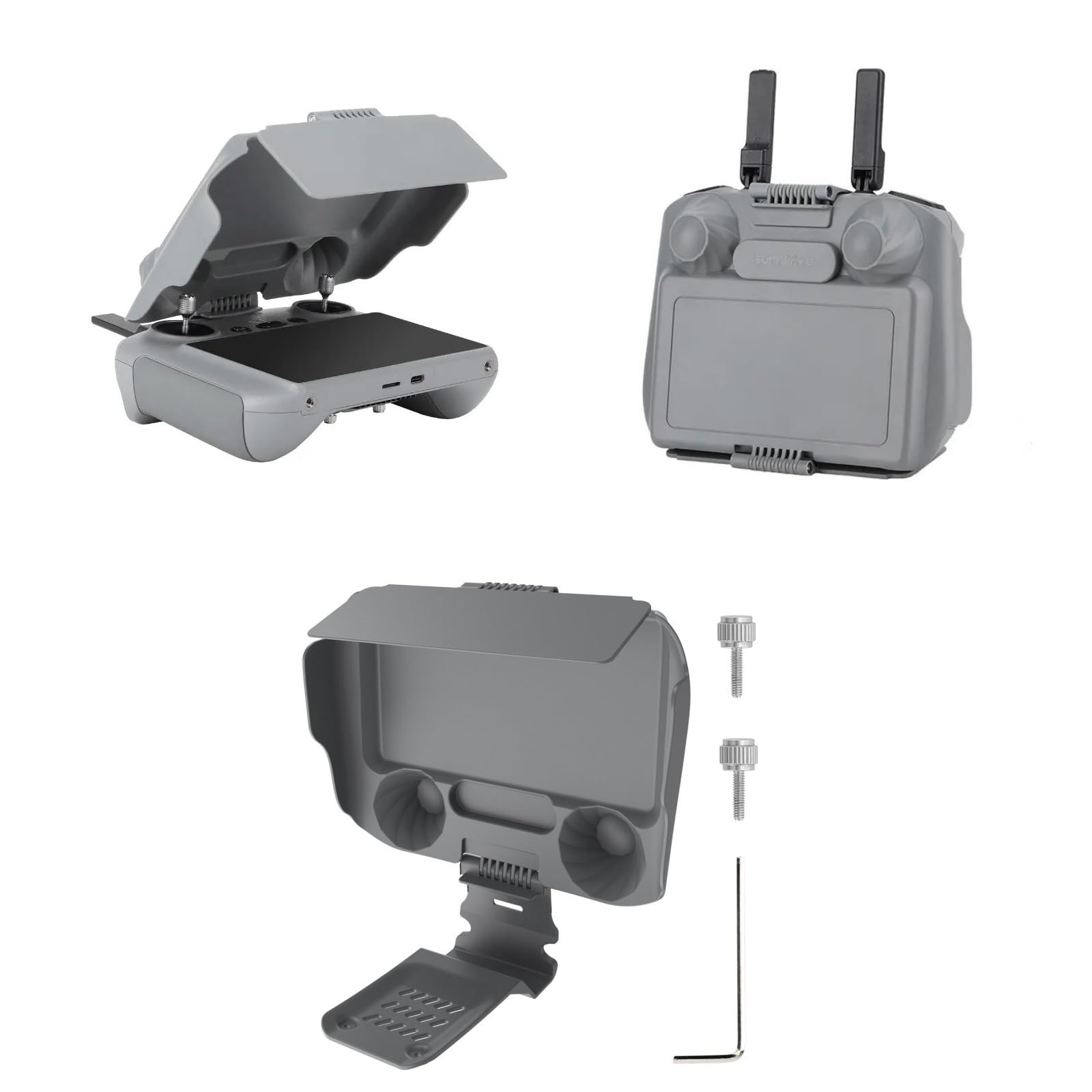 Mini 5 Pro 2 in 1 Sun Visor RC2 Remote Controller Sun Hood Shade Screen Protector Protective Shell Cover Joysticks Guard Sunshade for DJI Mini 5 Pro FLIP RC 2 Drone Remote Control Accessories
