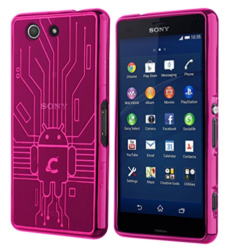 Cruzerlite Z3 Compact Case, Cruzerlite Bugdroid Circuit Case for Sony Xperia Z3 Compact - Retail Packaging - Pink