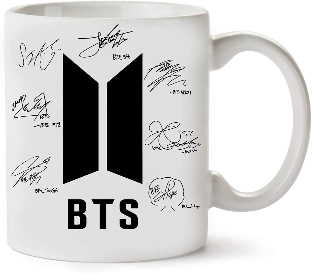 BakoIsland BTS Bangtan Boys Signatures Autograph Classic Tea Coffee Mug, 325ml