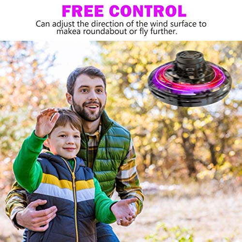 Flying Toy, FlyNova Flying Drones Toys Hand Operated Drones for Kids or Adults Stress Relief Interactive Cool Toys Rechargeable Scintillating RGB Light Mini UFO Drones for Indoor Outdoor Games