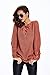 Apparel Women's Long Sleeve Lace Up Knit Pullover Sweater Dress Top