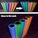 HOHO 5Colors Pack of Glow in the Dark Heat Transfer Press Vinyl HTV Iron-on Paper 20