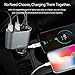Timloon Car Charger Adapter, 60W Cigarette Lighter Socket Splitter, Dual USB Quick Charge 3.0 and 2.4A USB, Voltage Display for iPhone,iPad,Smart Phone,Andriod,Samsung,Dash Cam,GPS (12V-24V)