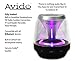 Avido Proton Ultra-Portable [Multi-Color LED Light Show] Wireless Bluetooth Speaker - HD Sound, Speakerphone, FM Radio, Auxiliary Input, Micro SD Card, Voice Prompts, Rechargeable - (Black / Silver)