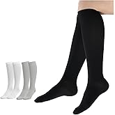 Deepfuls 3 Pairs Women & Men's Compression Socks 15-20mmHg Support Stockings