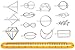 Jaciya 14pcs Minimalist Dainty Hair Clips Silver Hollow Geometric Alloy Hairpin Hair Clamps,Circle,Triangle and Moon Multiple Pattern (Silver)