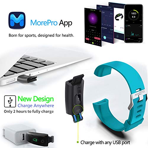 MorePro Fitness Tracker Waterproof Activity Tracker with Heart Rate Blood Pressure Monitor