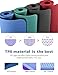 YAWHO Yoga Mat Fitness Mat Specifications 72” x 26” Thickness 1/4-Inch Eco Friendly Material SGS Certified Ingredients TPE Extra Large Non-Slip Exercise Mat with Carry Strap and Carry Bag (Blue)thumb 2