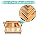 Bamboo Dish Rack, ANKO 100% Natural Bamboo 2-Tier Collapsible Dish Drying Rack Kitchen Utensil Holder, Wooden Dish Drainer. (NATURAL-1 PACK)
