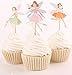 Yunko 48 Fairy Girls Dancers Fun Cupcake Decorative Toppers Cupcake Decorating Tools for Birthday Party