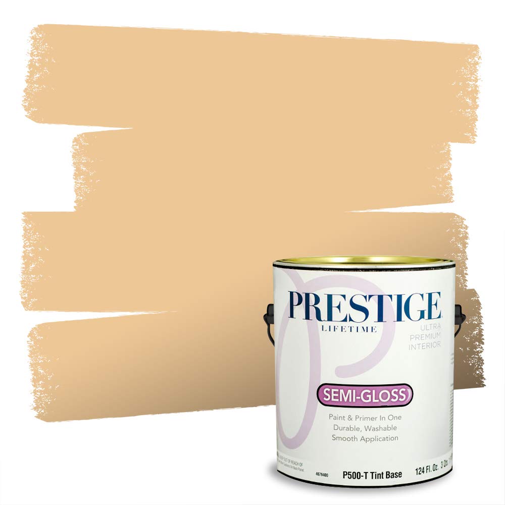 PRESTIGEPaints Interior Paint and Primer in One, Comparable Match of Sherwin Williams* Humble Gold*, Semi Gloss, 1 Gallon