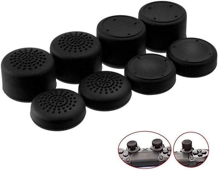 Kakooze Pack Of 8 Pcs Analog Controller Gamepad Raised Antislip Thumb Stick Grips Joystick Cap Cover For PS4, PS3…
