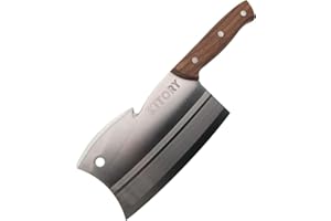 Kitory Meat Cleaver Butcher Knife Bone Cutter Chef Knife Multi-Purpose Dual Edges Heavy Duty Kitchen Chopper Knife