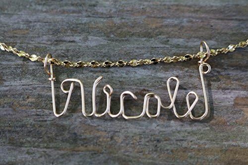 Hand Scripted 14K Gold Filled Personalized Name Necklace Nicole