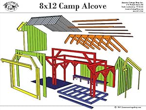 Step-By-Step DIY PLANS - Timber Frame Post and Beam Adirondack Lean-To